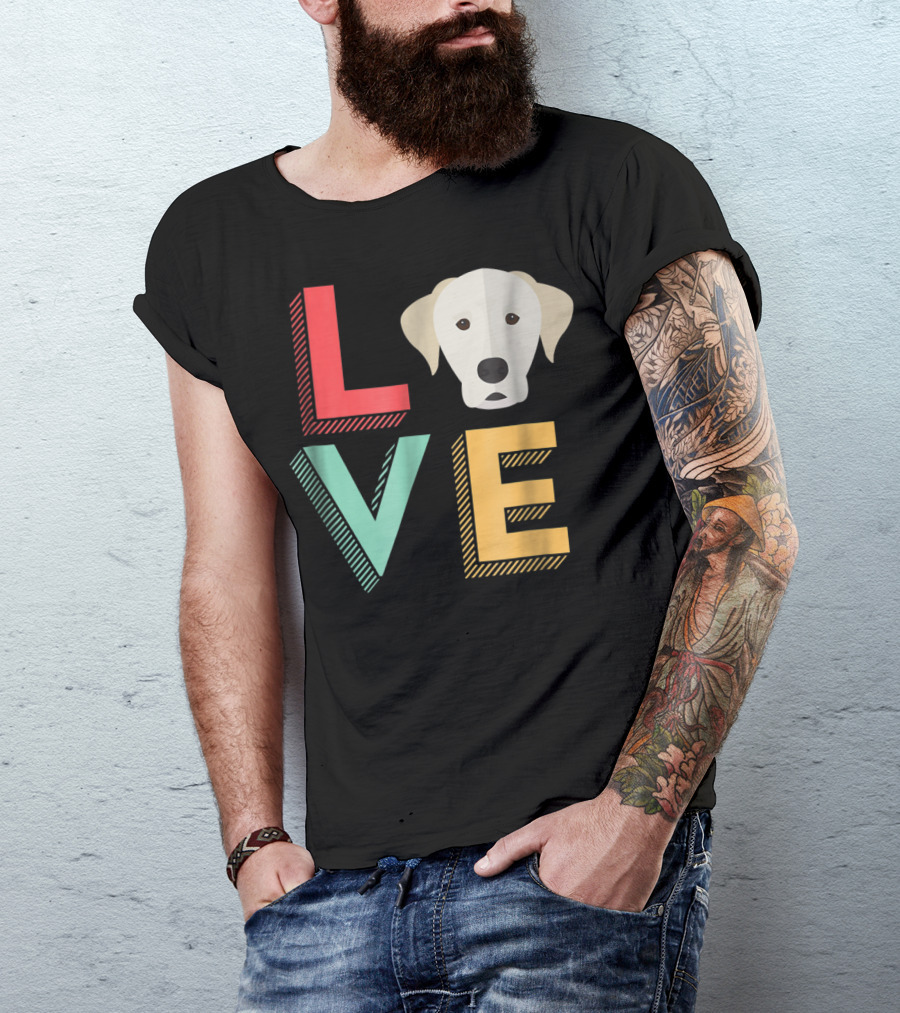 I Love Labrador Dog Lover Lab Puppies Mom And Dad39 Cute Puppy Head In LOVE T-Shirt