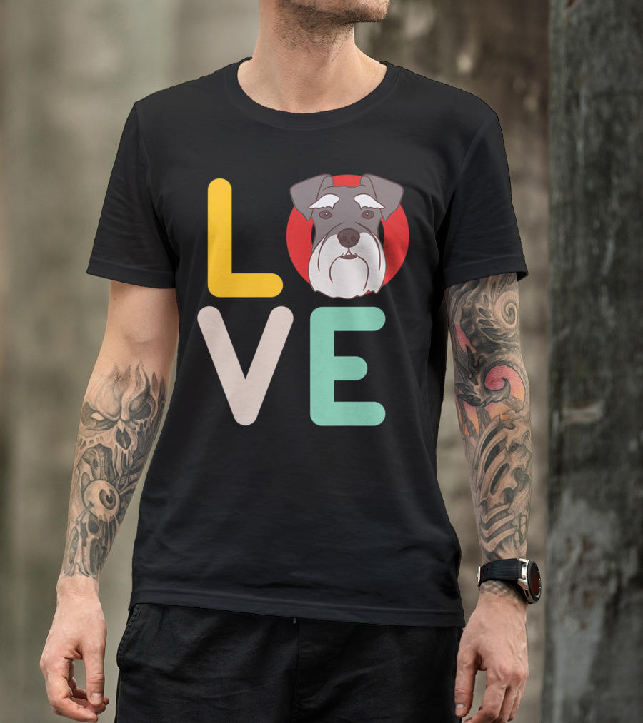 Love Miniature Schnauzer Dog Mom And Dad Pet Owner42 T-Shirt