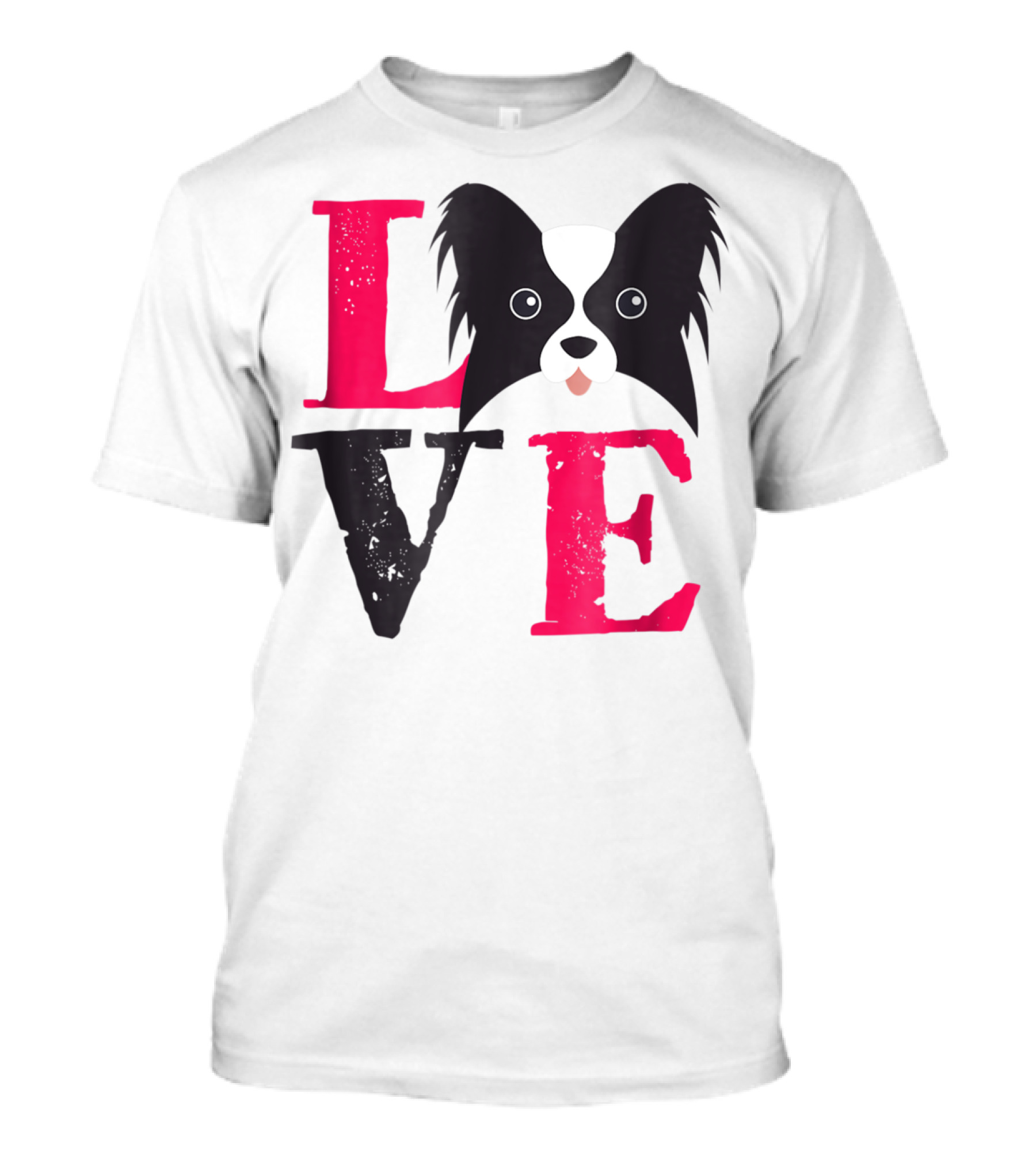 LOVE Papillon Puppy Mom Dad 13 T-Shirt