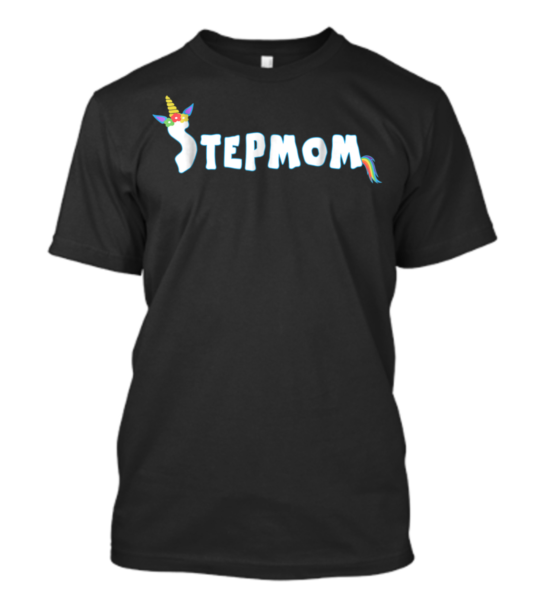 Unicorn Stepmom Birthday Girl Funny Rainbow Horn T-Shirt