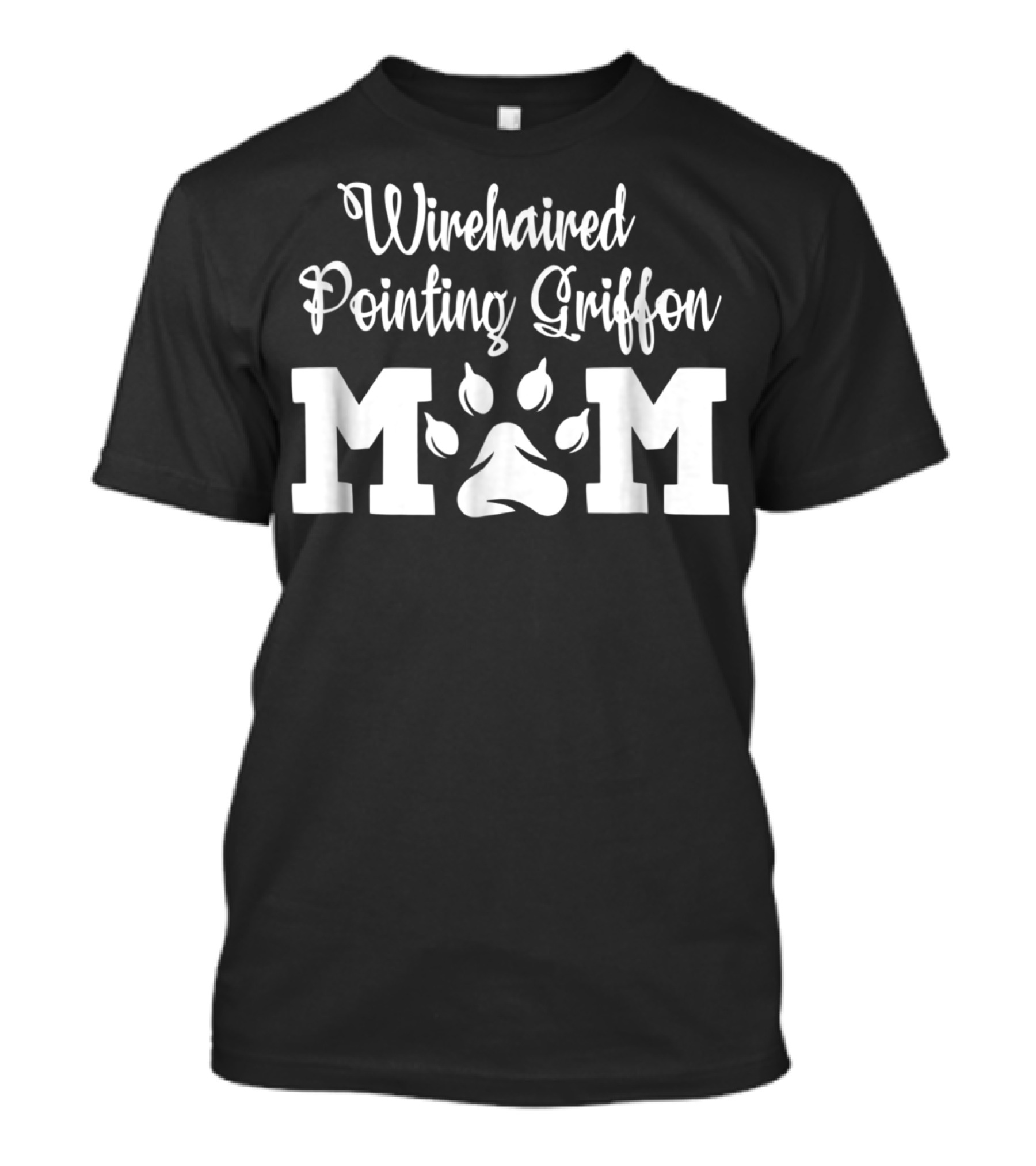 Wirehaired Pointing Griffon Mom Paw Prints T-Shirt
