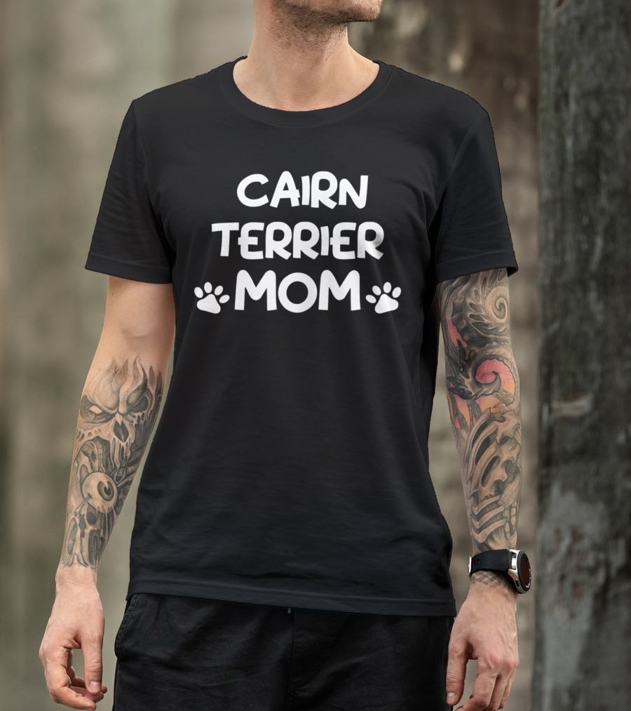 Cairn Terrier Mom Paw Print Cute Dog Owner T-Shirt
