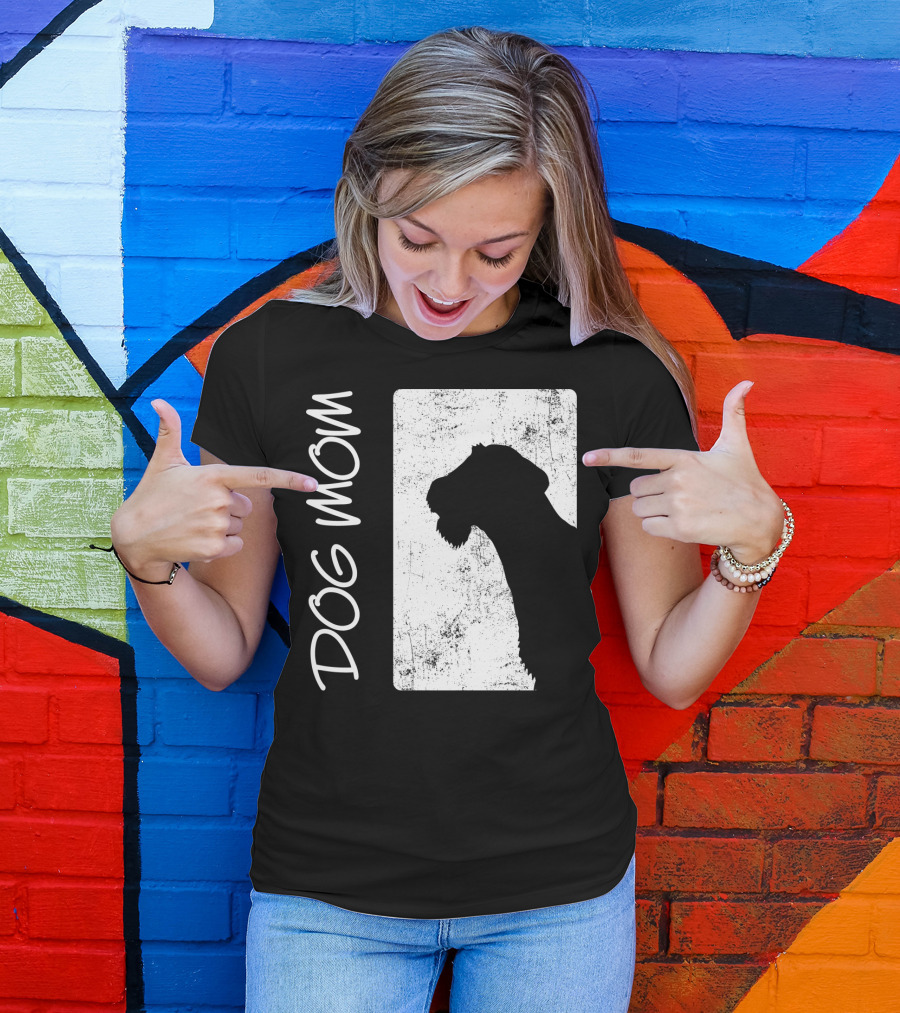 Dog Mom Airedale Terrier Silhouette S72 T-Shirt