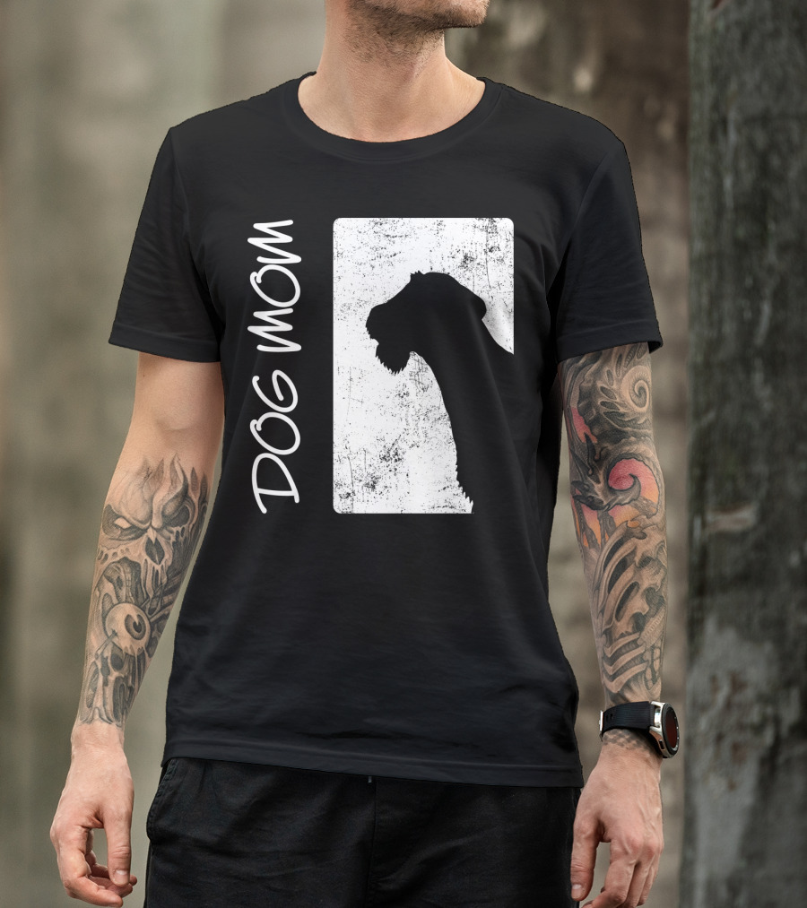 Dog Mom Airedale Terrier Silhouette S72 T-Shirt