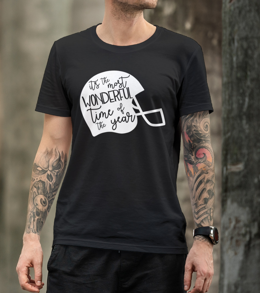 It's The Most Wonderful Time Of The Year Football Helmet Mom Mama Fan4 T-Shirt