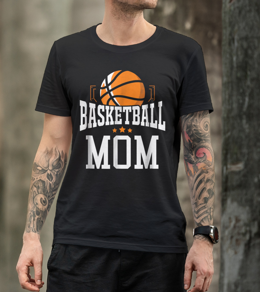 Basketball Mom Stars Hoop Sport T-Shirt