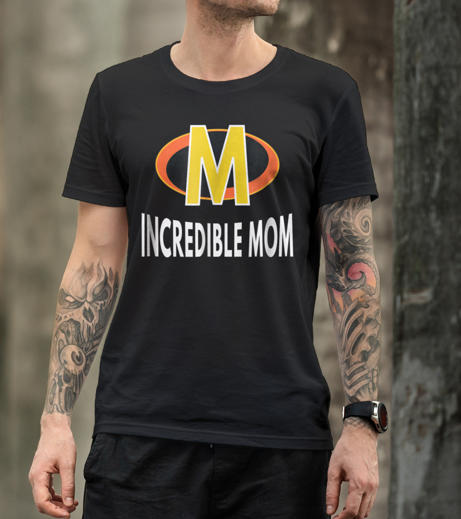 Incredible Mom Bold Text Superhero Icon M T-Shirt