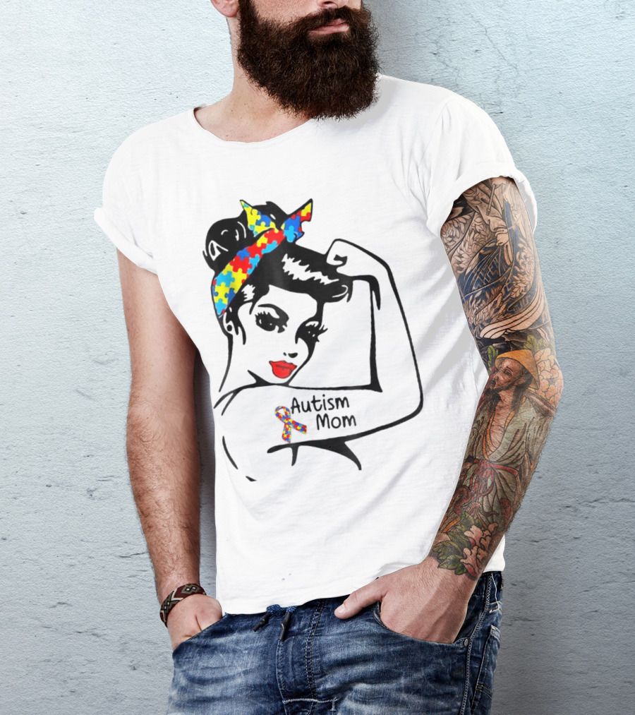AUTISM MOM IRON ON AUTISM AWARENESS PATCH T-Shirt