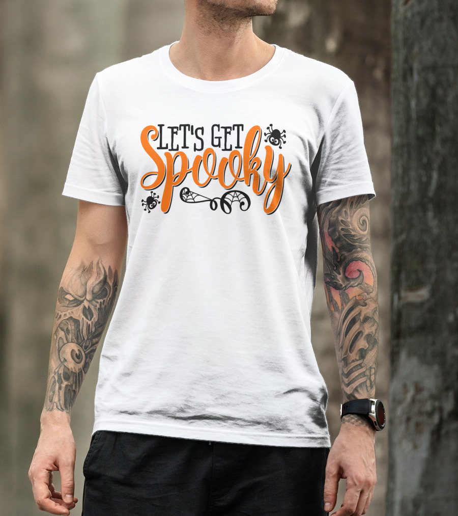 Let's Get Spooky Halloween Teacher Mom 7 Creepy Spiders T-Shirt