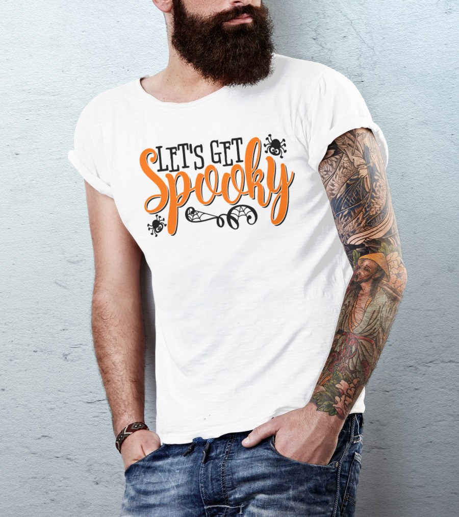 Let's Get Spooky Halloween Teacher Mom 7 Creepy Spiders T-Shirt
