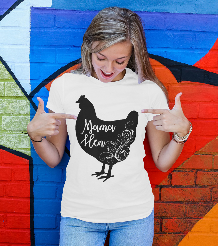 Mama Hen Chicken Floral T-Shirt