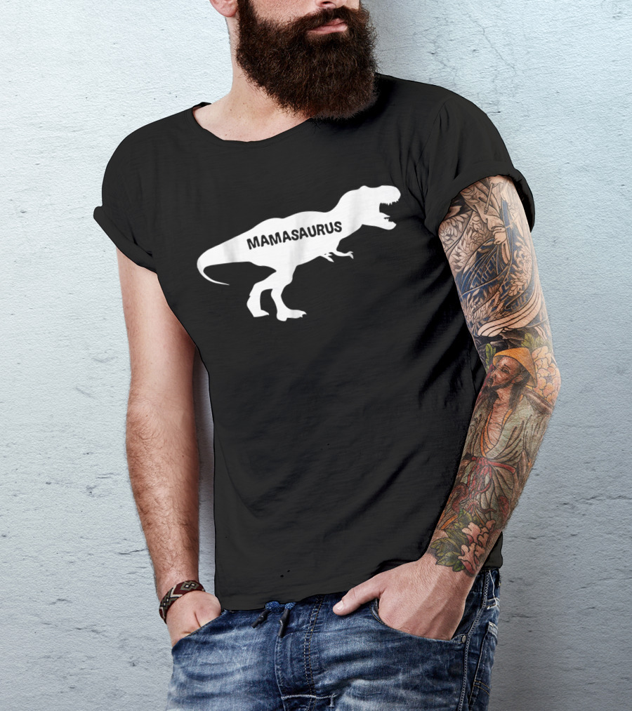 Mamasaurus Dinosaur Mom T-Shirt