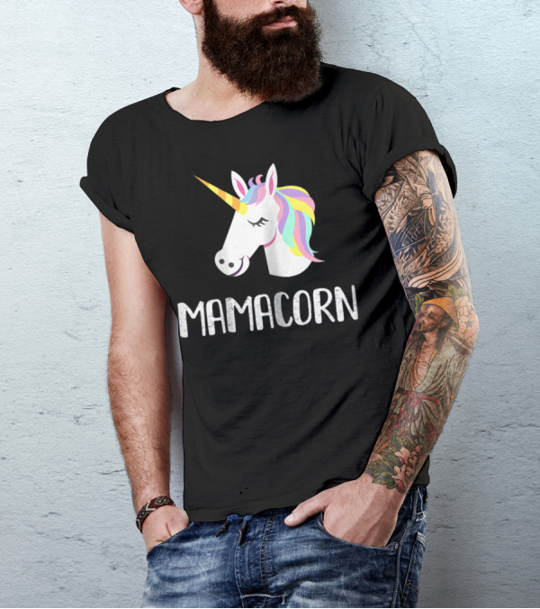 Mamacorn Unicorn Mom And Baby Mama T-Shirt