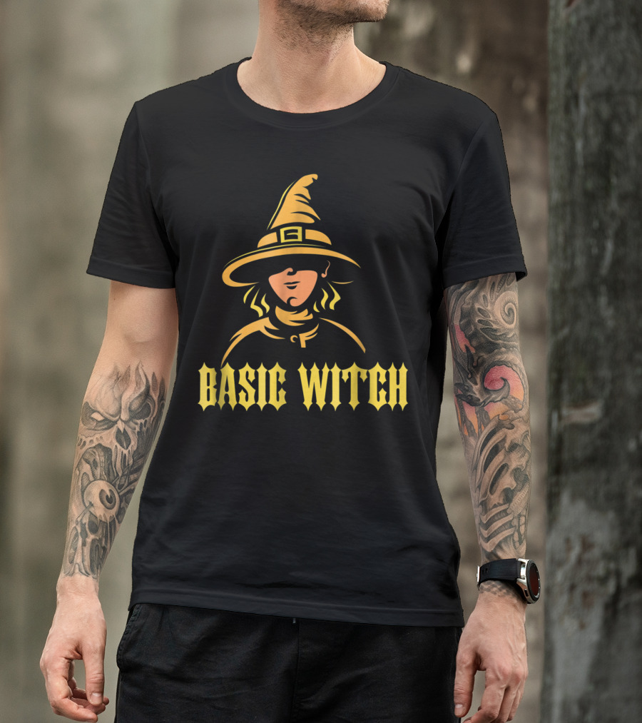 Basic Witch Hat Illustration Halloween T-Shirt