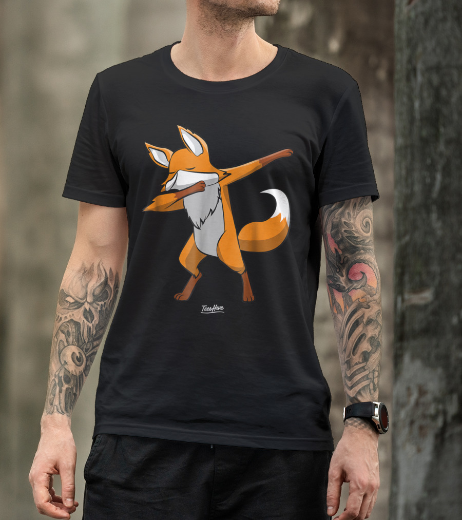 Dabbing Fox Dab Red Fox Animal Fox Mom Funny Fox Lover TeeHive T-Shirt