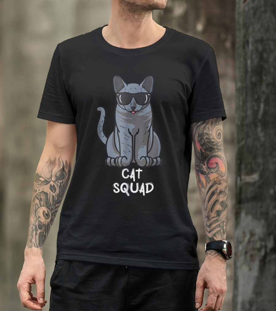 Cat Squad Blue Squad Cat Mom Lover T-Shirt