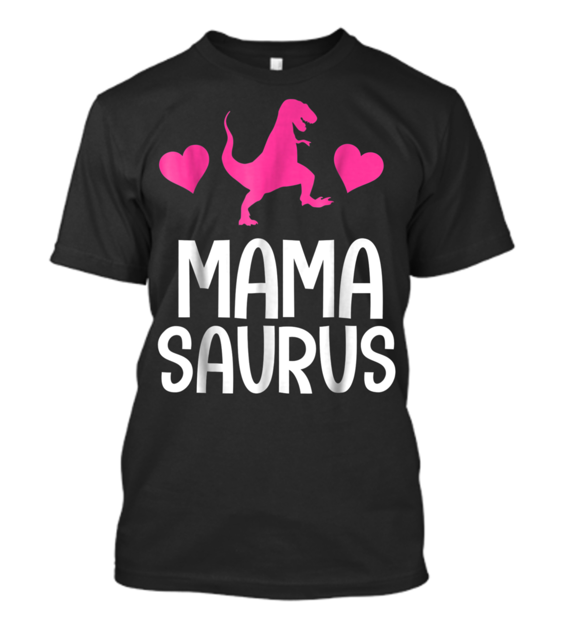 Mamasaurus Cute Mom Dinosaur With Hearts T-Shirt