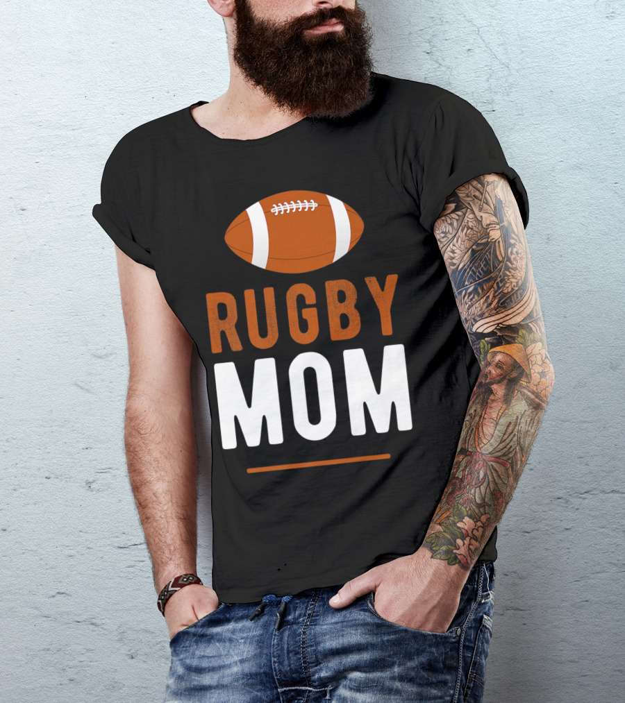 Rugby Mom Sports Ball Team Game T-Shirt