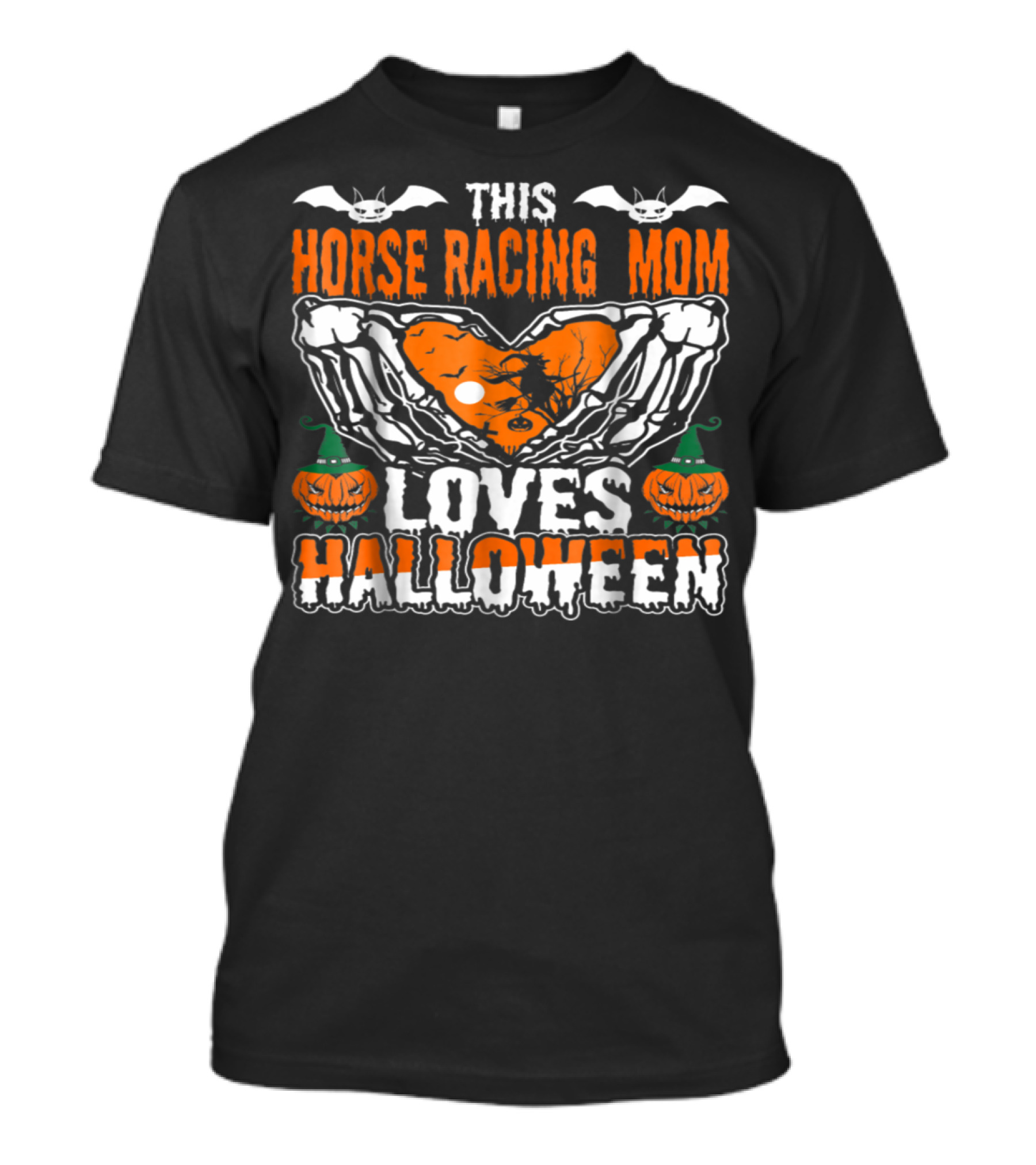 This Horse Racing Mom Loves Halloween T-Shirt