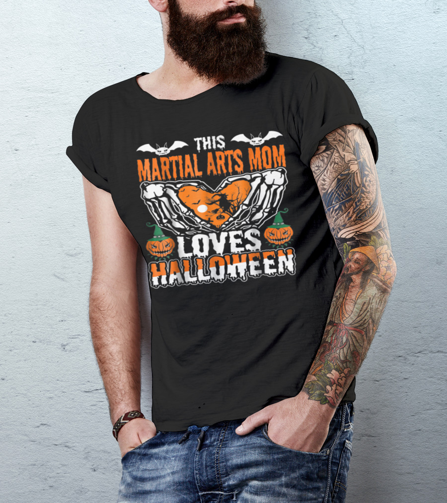 This Martial Arts Mom Loves Halloween T-Shirt