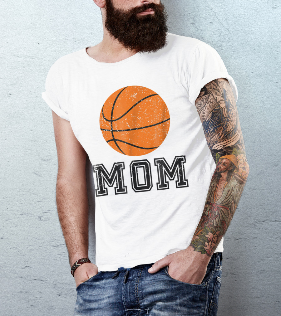 Basketball Mom Minimalist Ball MOM Mas88 T-Shirt