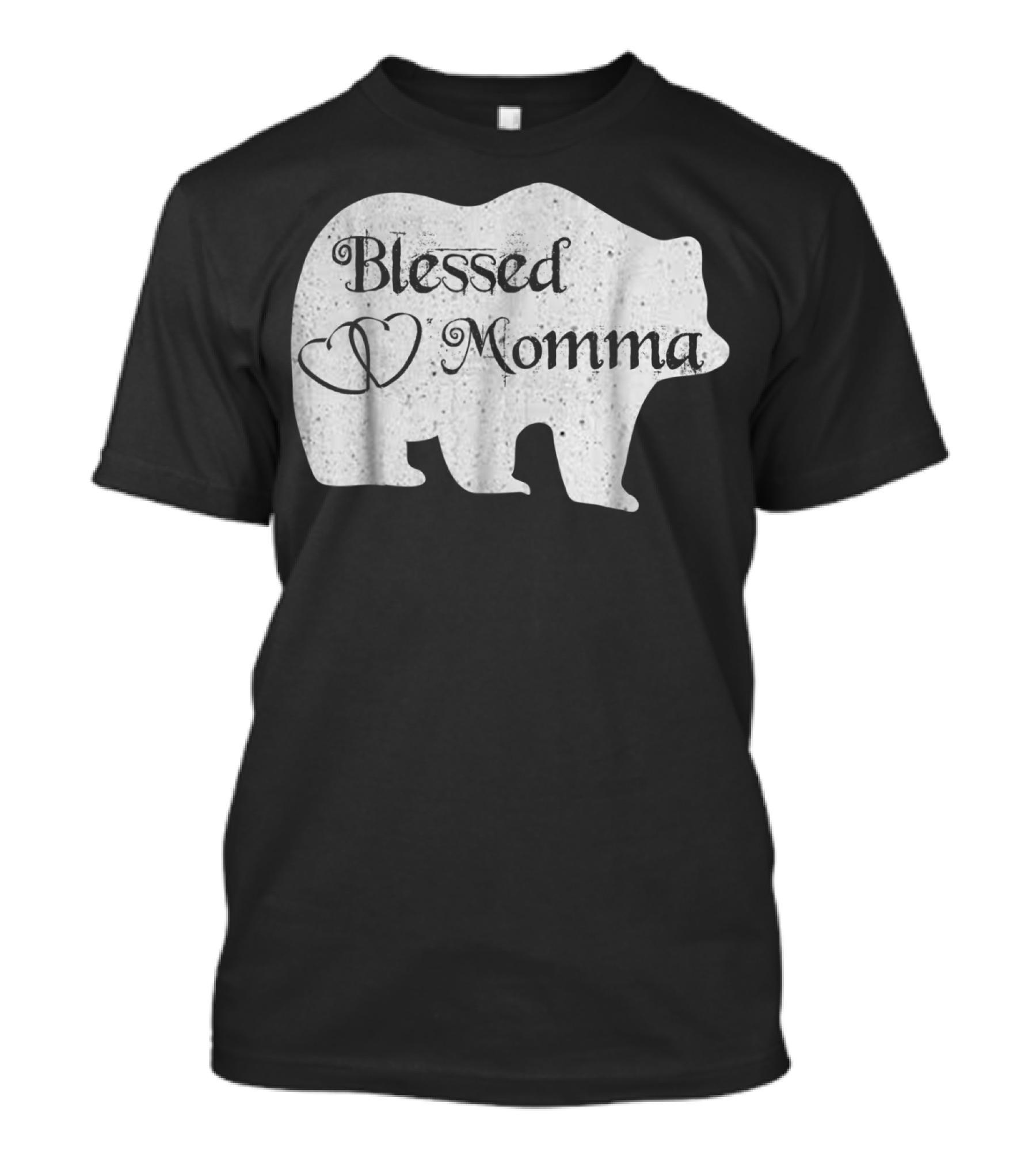 Blessed Momma Bear Heart T-Shirt