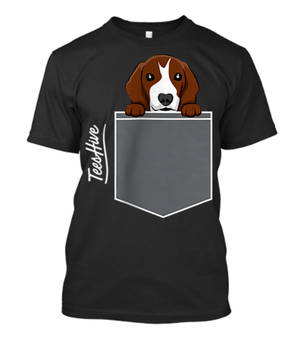 Beagle Pocket Beagle Dog TeesHive Beagle Mom Funny Beagle Lover T-Shirt
