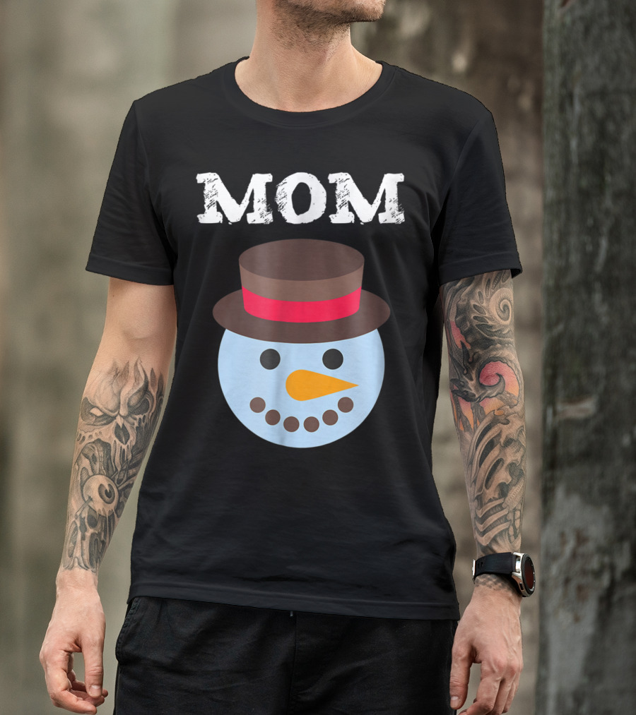 Mom Snowman Fun Family Christmas Matching PJ 30 T-Shirt