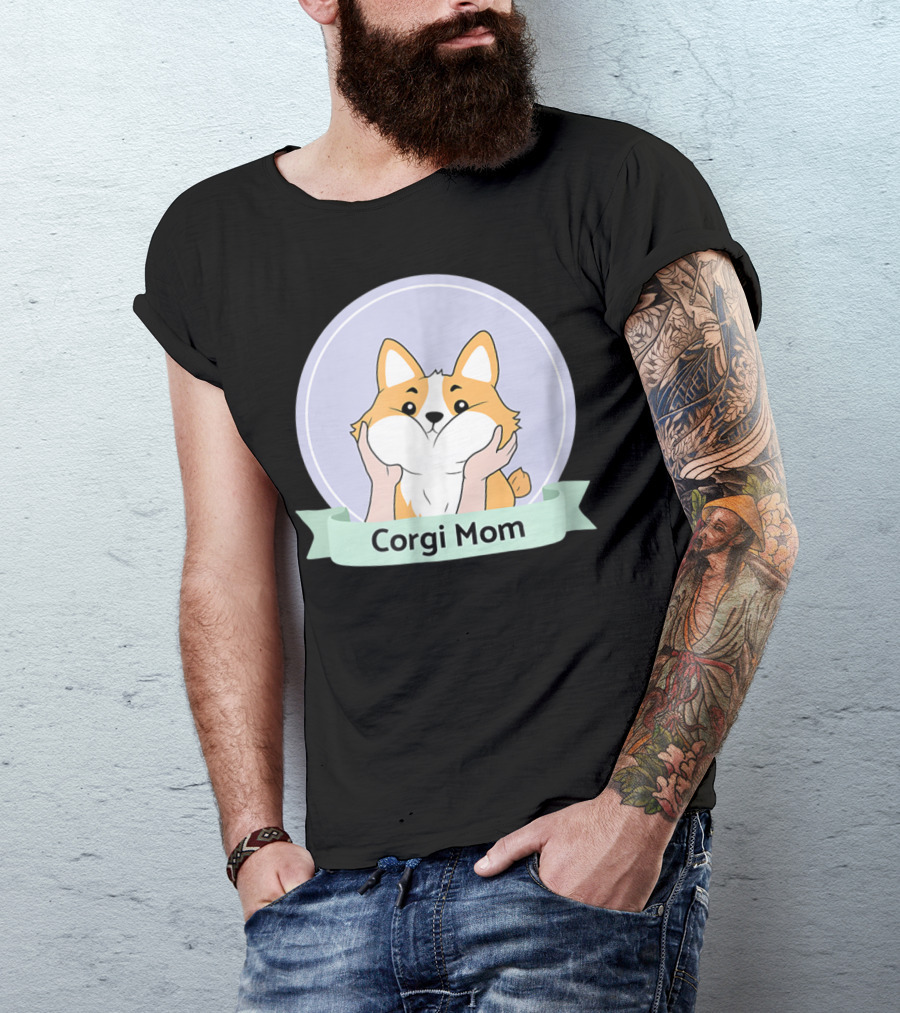 Corgi Mom For Corgi Owners And Dog Lovers T-Shirt