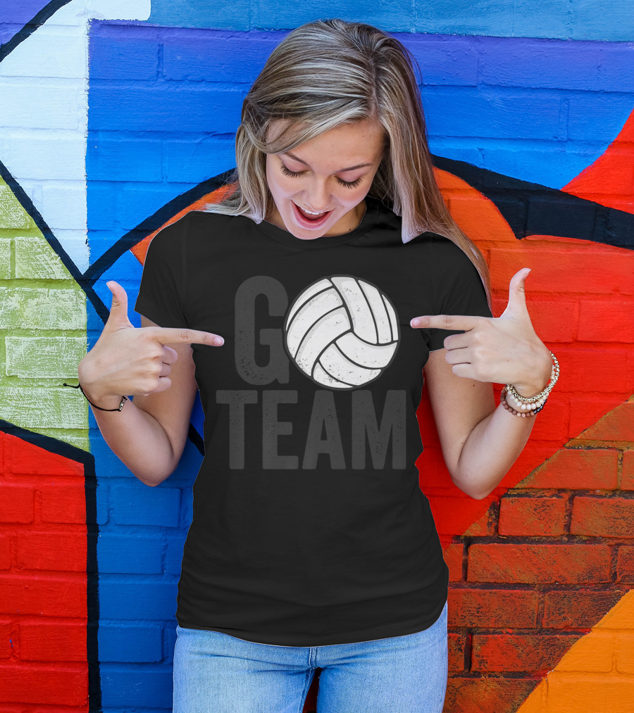 Go Team Volleyball Player Team Coach Family16 Volleyball T-Shirt