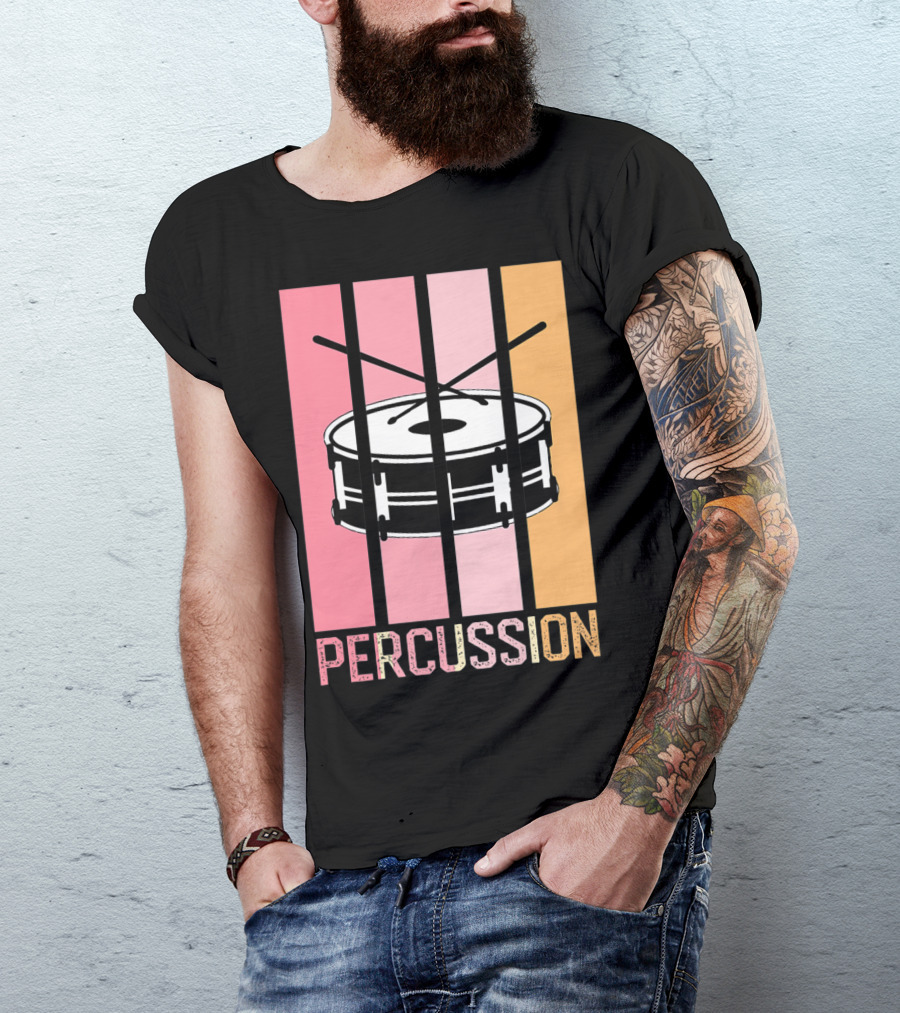 Percussion Drum Band Mom Marching Band School T-Shirt