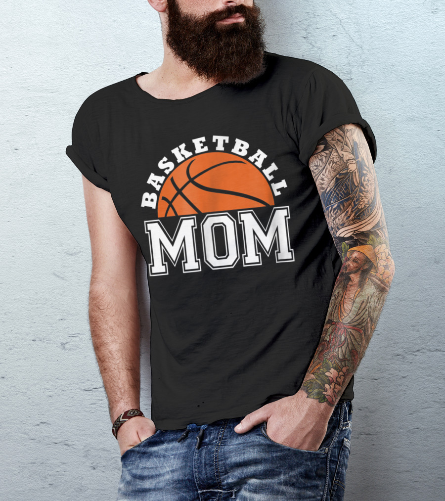 Basketball Mom Women83 Orange Ball Sports T-Shirt