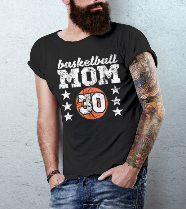 Basketball Mom 30 Stars T-Shirt