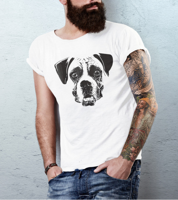 Boxer Dog Face Dog Mom Or Dad Boxer Dog Face T-Shirt