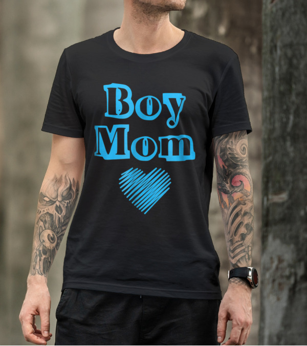 Boy Mom Heart Perfect New Mom Of Boys T-Shirt