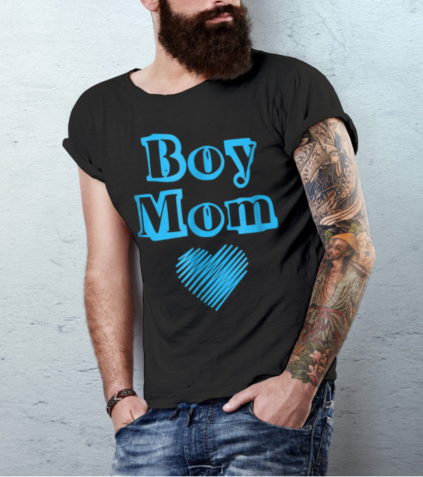 Boy Mom Heart Perfect New Mom Of Boys T-Shirt