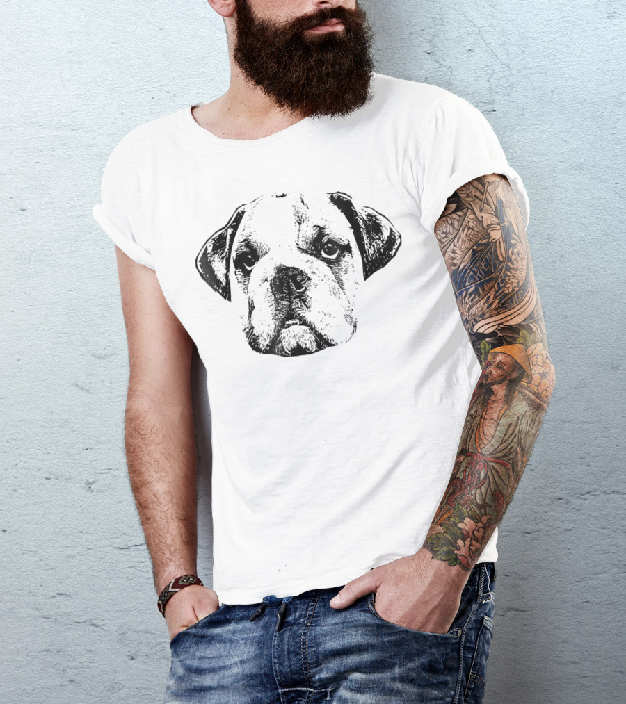 British Bulldog Face Dog Mom Or Dad Bulldog Lover T-Shirt