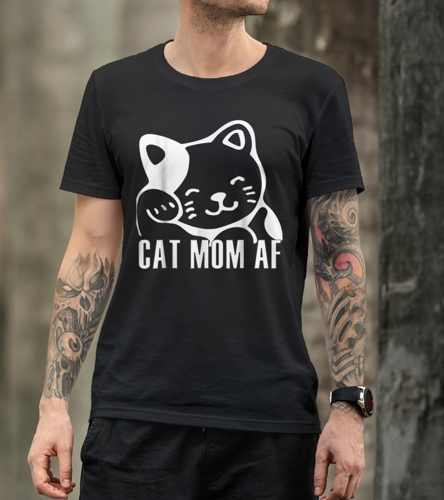 Cat Mom AF Clothing43 Playful Cat T-Shirt