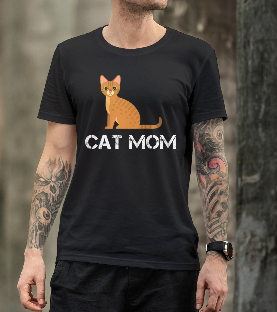 Cat Mom Cat Owner Cartoon Cat T-Shirt