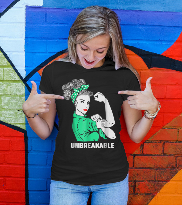 Unbreakable Cerebral Palsy Mom CP Awareness Rosie The Riveter T-Shirt