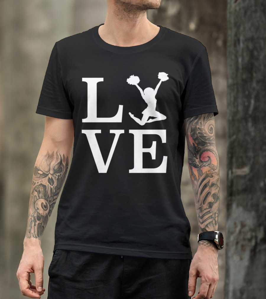 Cheerleading Love Cheer Mom Coach Cheerleader Enthusiast T-Shirt
