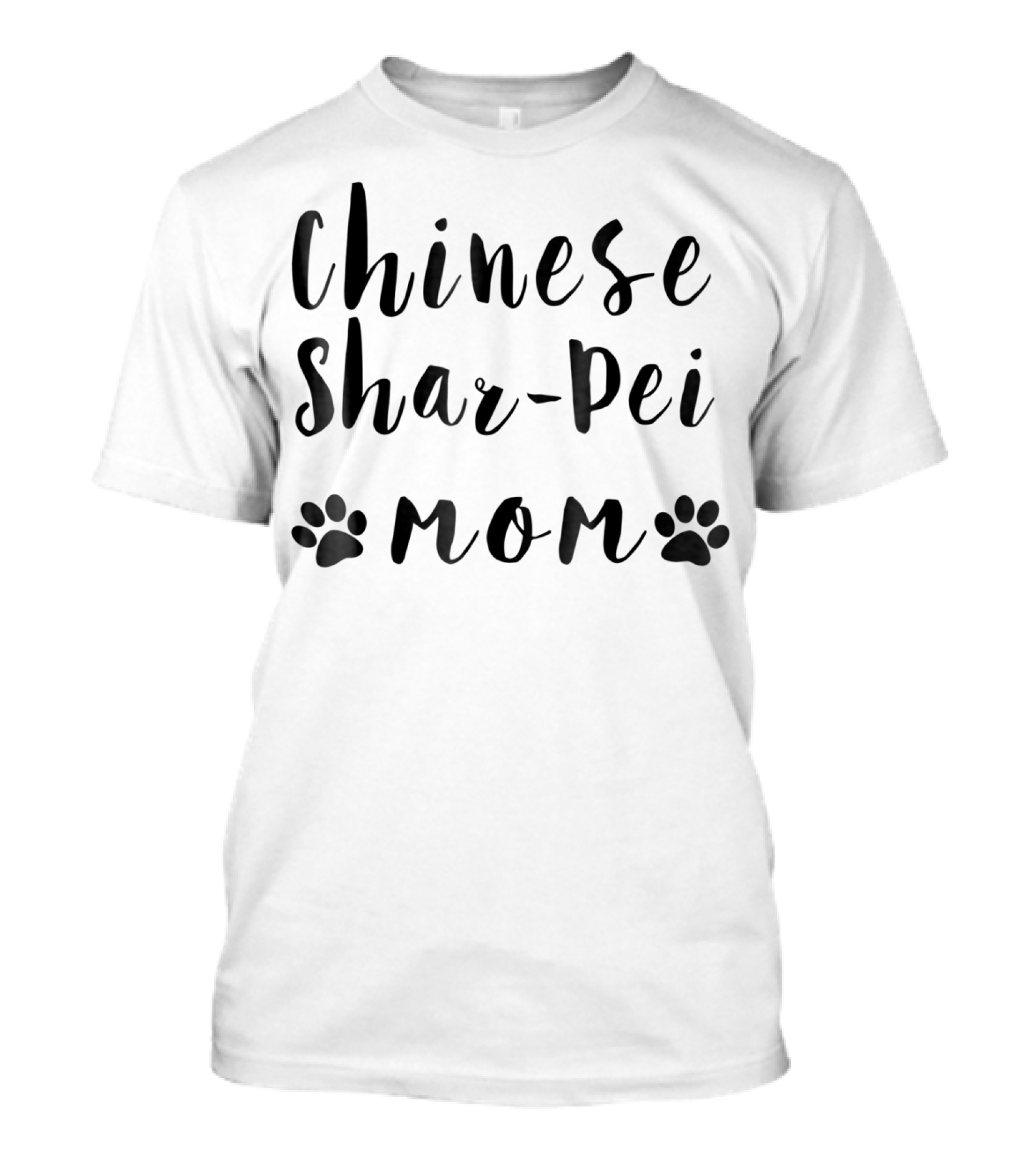 Chinese Shar-Pei Mom Paw Prints T-Shirt