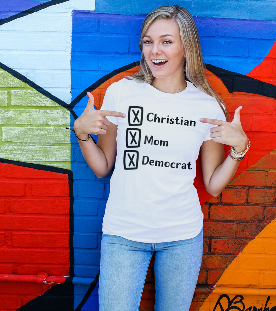 Christian Mom Democrat Fun Checkboxes T-Shirt