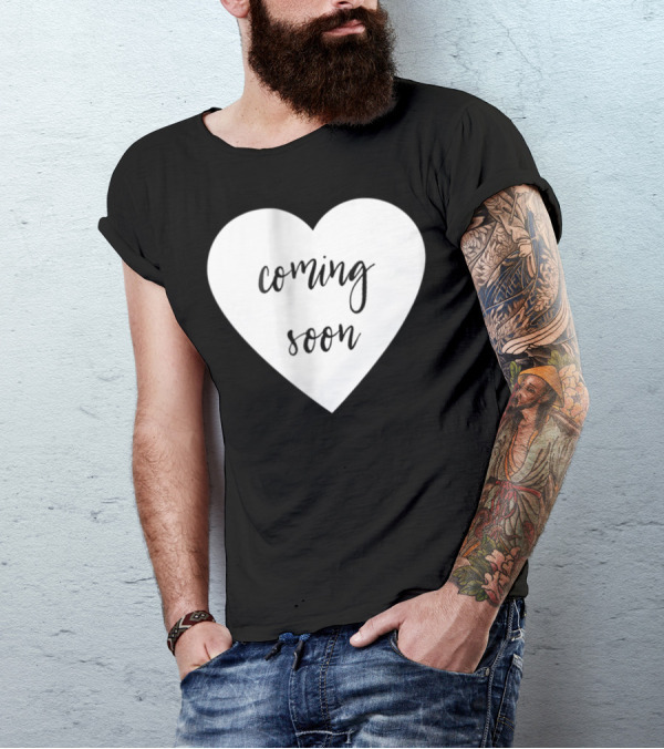 Coming Soon New Baby Mom Announcement Heart T-Shirt
