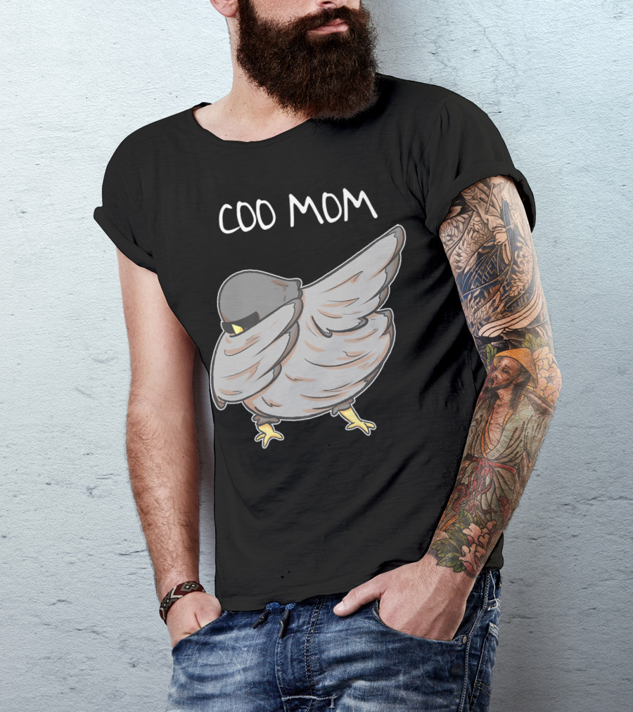 Coo Mom Pigeon Funny Cool Bird Pun Dabbing T-Shirt