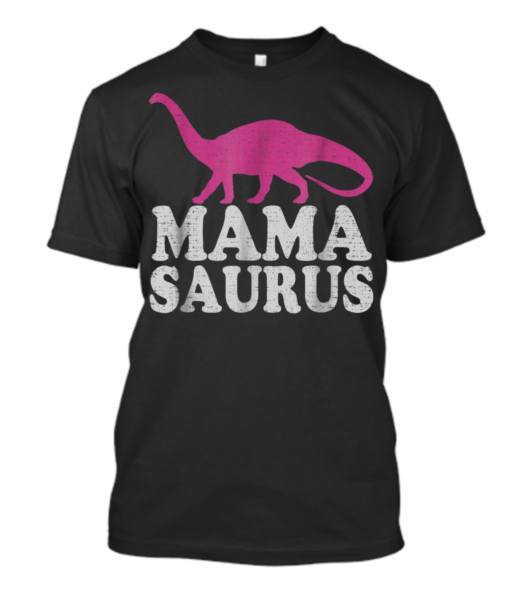 MAMASAURUS Cute Brontosaurus Dinosaur T-Shirt
