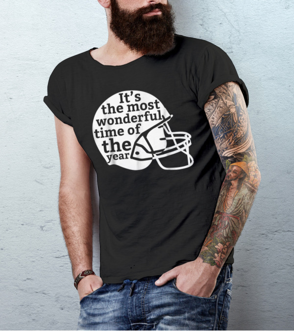 It's The Most Wonderful Time Of The Year Football Helmet T-Shirt