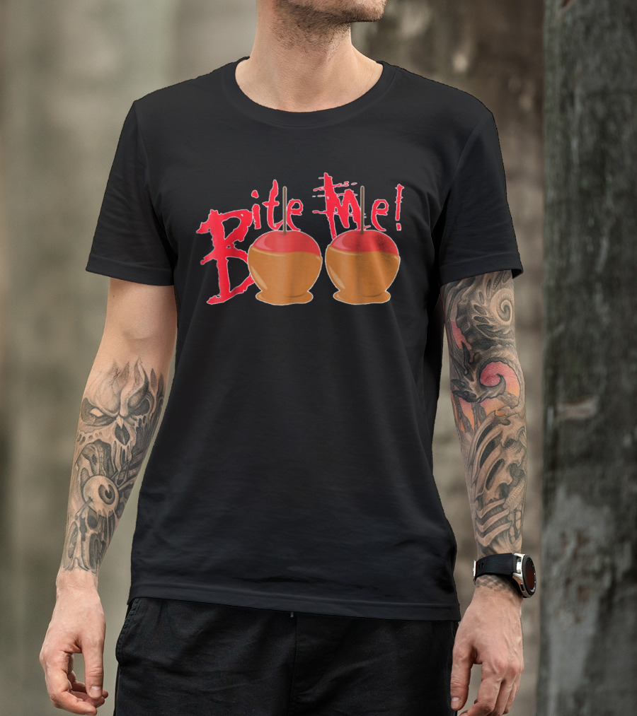 Bite Me Candy Apples Halloween Humor T-Shirt