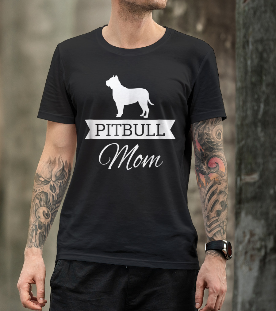 Pitbull Mom Dog T-Shirt