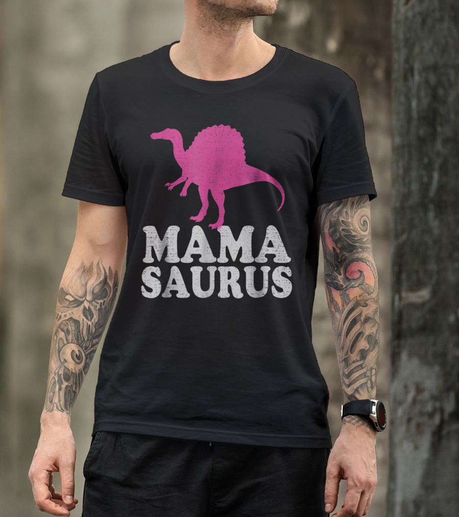 MAMASAURUS Cute Spinosaurus Dinosaur T-Shirt